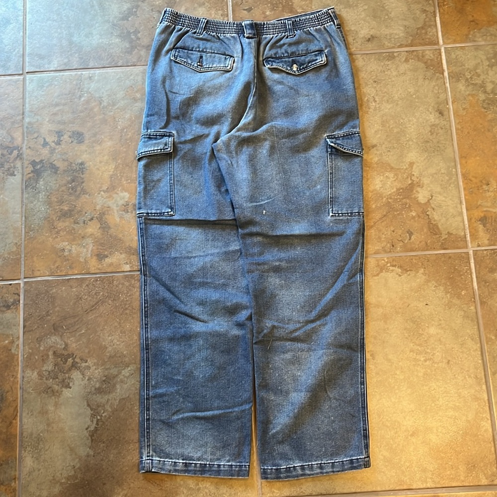 Vintage baggy David Taylor cargo jeans, men’s 36x32 wide leg good condition